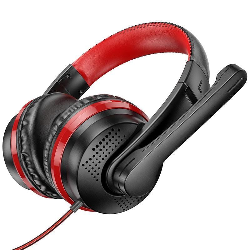 Наушники игровые с микрофоном Hoco W103 Magic tour ведущие Красный (7265382365)