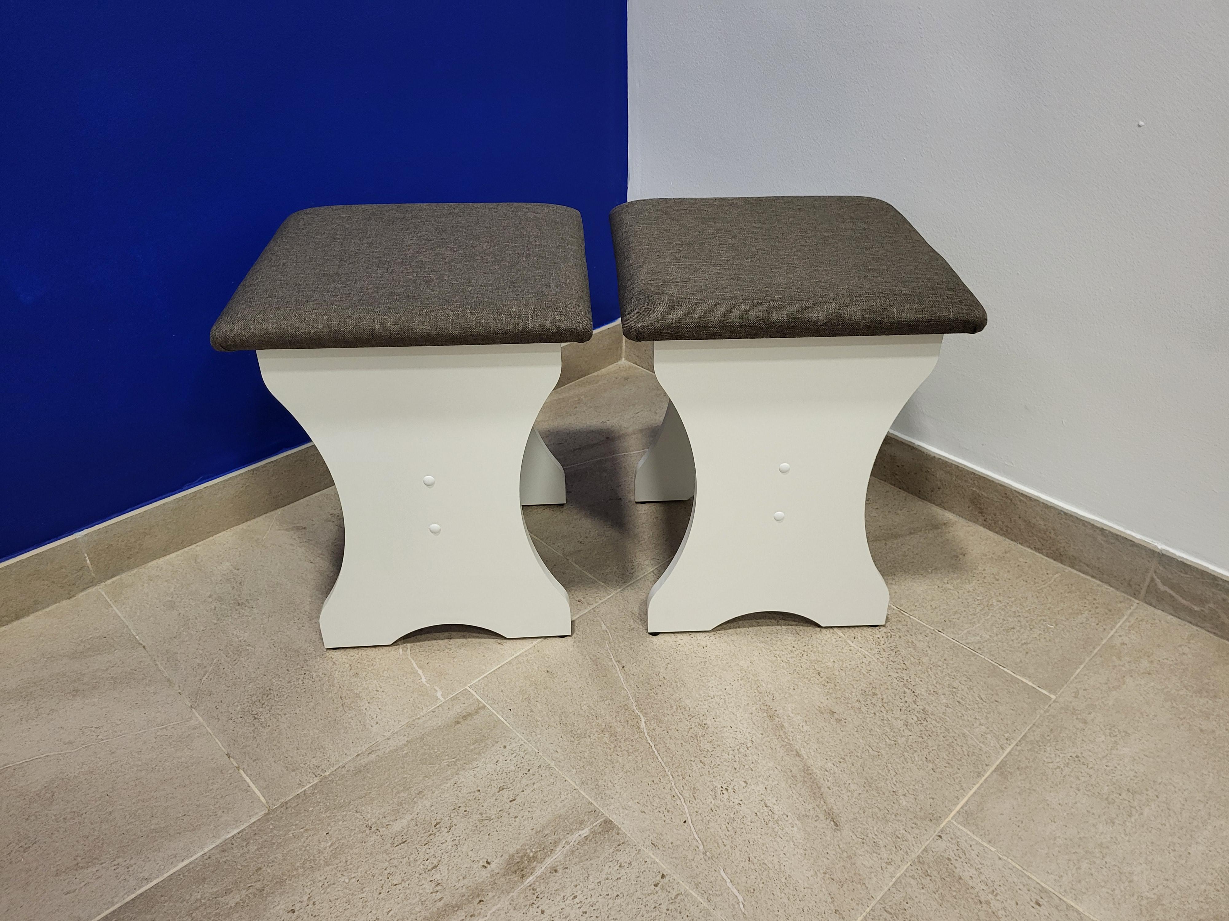 Комплект табуретів Сімейний 35х35х44 см 2 шт. Білий/Дорандо (TT-B-D)