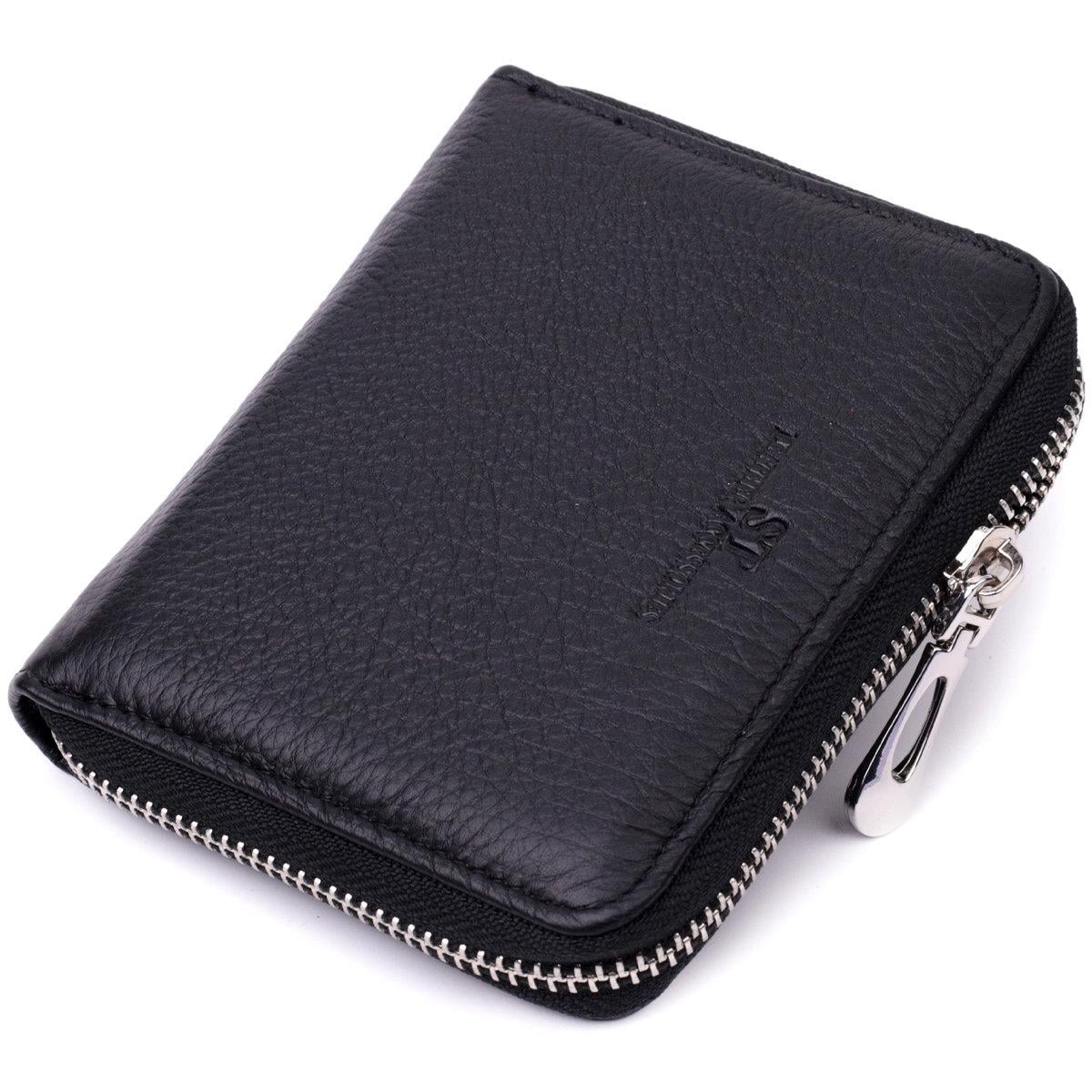Кошелек женский ST Leather 22449 на молнии из натуральной кожи Черный (168-136-22449)