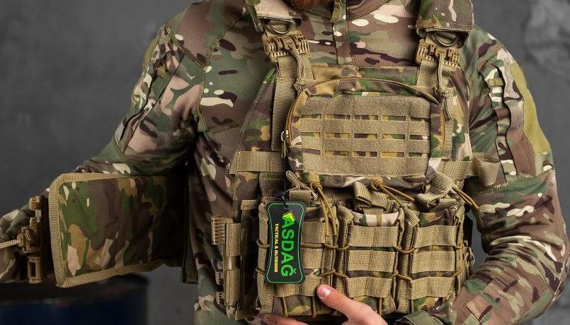 Плитоноска Asdag 4 точки швидкого скидання 7 підсумків Мультикам (2472511822) - фото 2