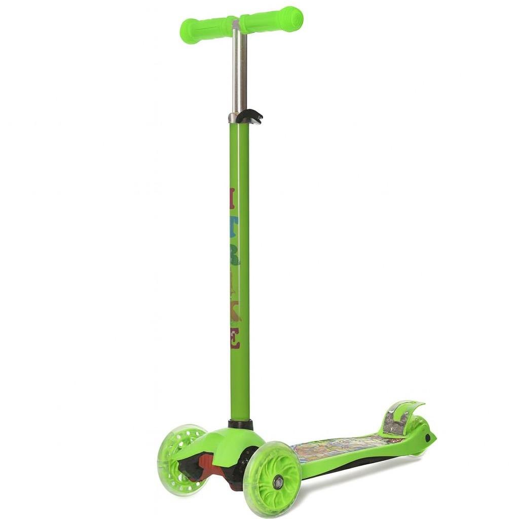 Самокат детский трехколесный iTrike JR 3-055-1-GR Зеленый - фото 1 Самокат детский трехколесный iTrike JR 3-055-1-GR Зеленый - фото 1