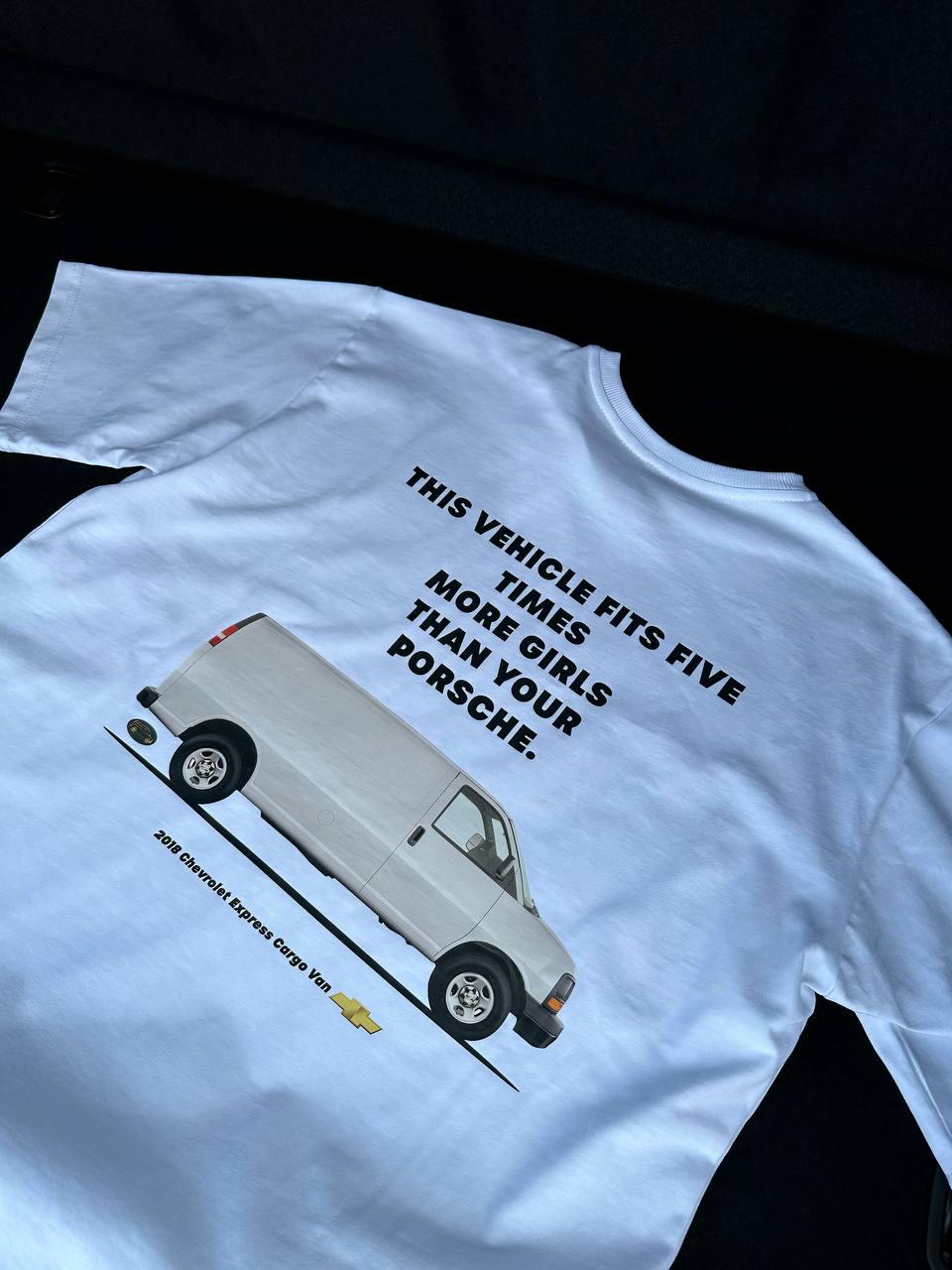 Футболка MEAN LTD 2018 Chevy Express cargo van Этот автомобиль fit five times more girls than your XL Белый Porsche (MLD0018285) - фото 6 Футболка MEAN LTD 2018 Chevy Express cargo van Этот автомобиль fit five times more girls than your XL Белый Porsche (MLD0018285) - фото 6