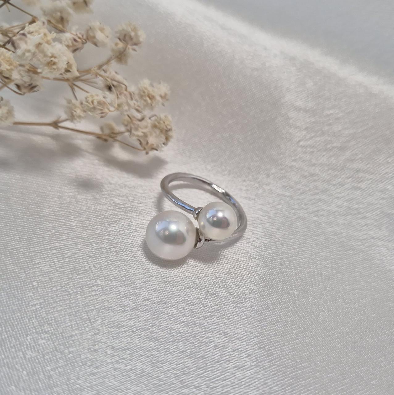 Каблучка поцілунок із перлиною срібло 925 проби родоване 3,60 г р. 18,5 (к2ж/807) - фото 6 Каблучка поцілунок із перлиною срібло 925 проби родоване 3,60 г р. 18,5 (к2ж/807) - фото 6