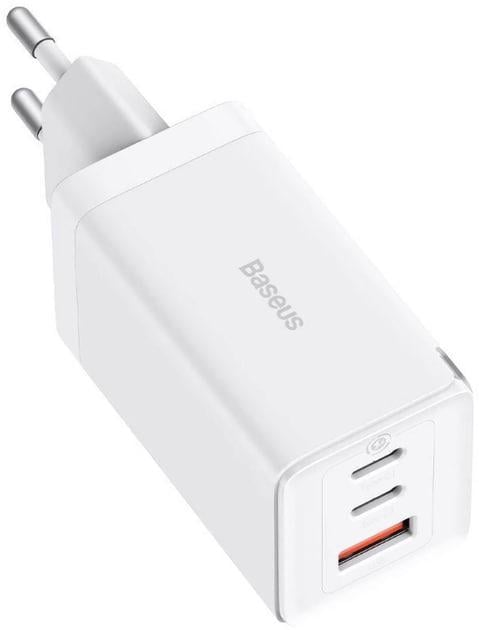 Устройство зарядное сетевое Baseus 65W GaN5 Pro Fast Charger CCGP120202 USB + 2USB-C White