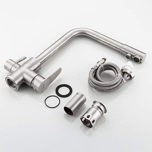 Смеситель для кухни с фильтром для питьевой воды Frap F4348 Г-образный гусак (33258) - фото 7
