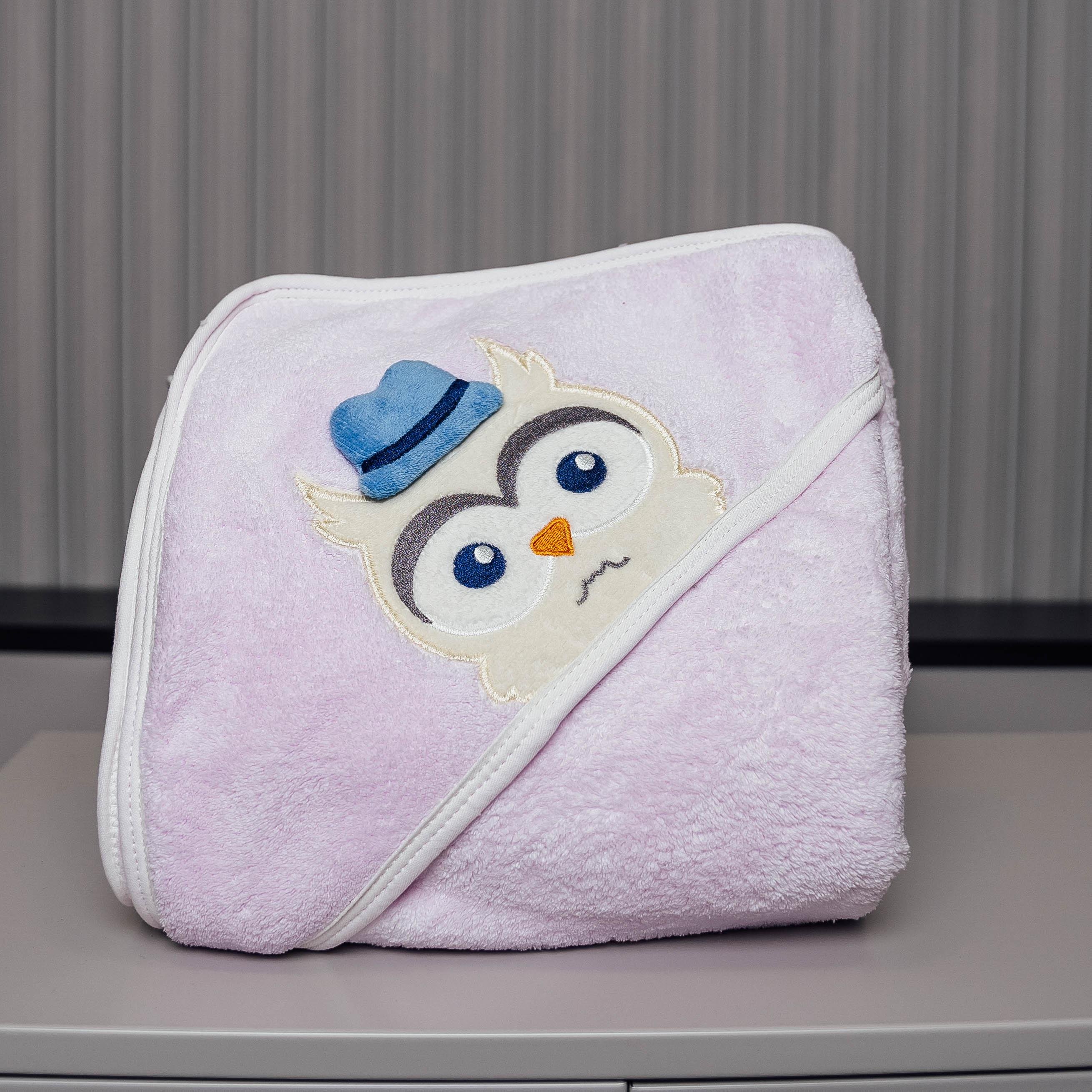 Полотенце детское зверьки 100х140 см Светлая лаванда (88137)