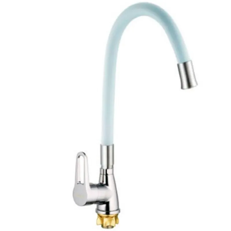 Смеситель для кухни MIXXUS SOP4-045 Reflector с белым силиконовым изливом White (MI6488)