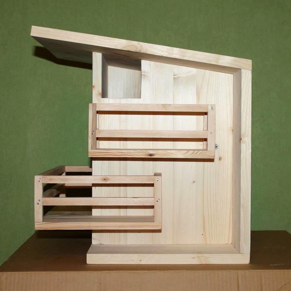 Домик для белок из дерева Каштан Бланже (ДДБ-000401) - фото 4 Домик для белок из дерева Каштан Бланже (ДДБ-000401) - фото 4