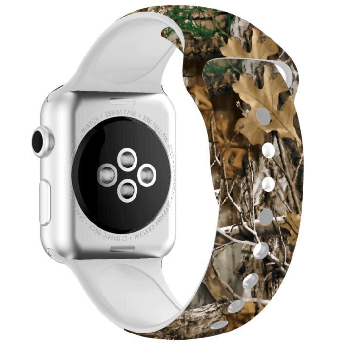 Силиконовый ремешок для Apple Watch Осенняя листва 38-40 мм Коричневый