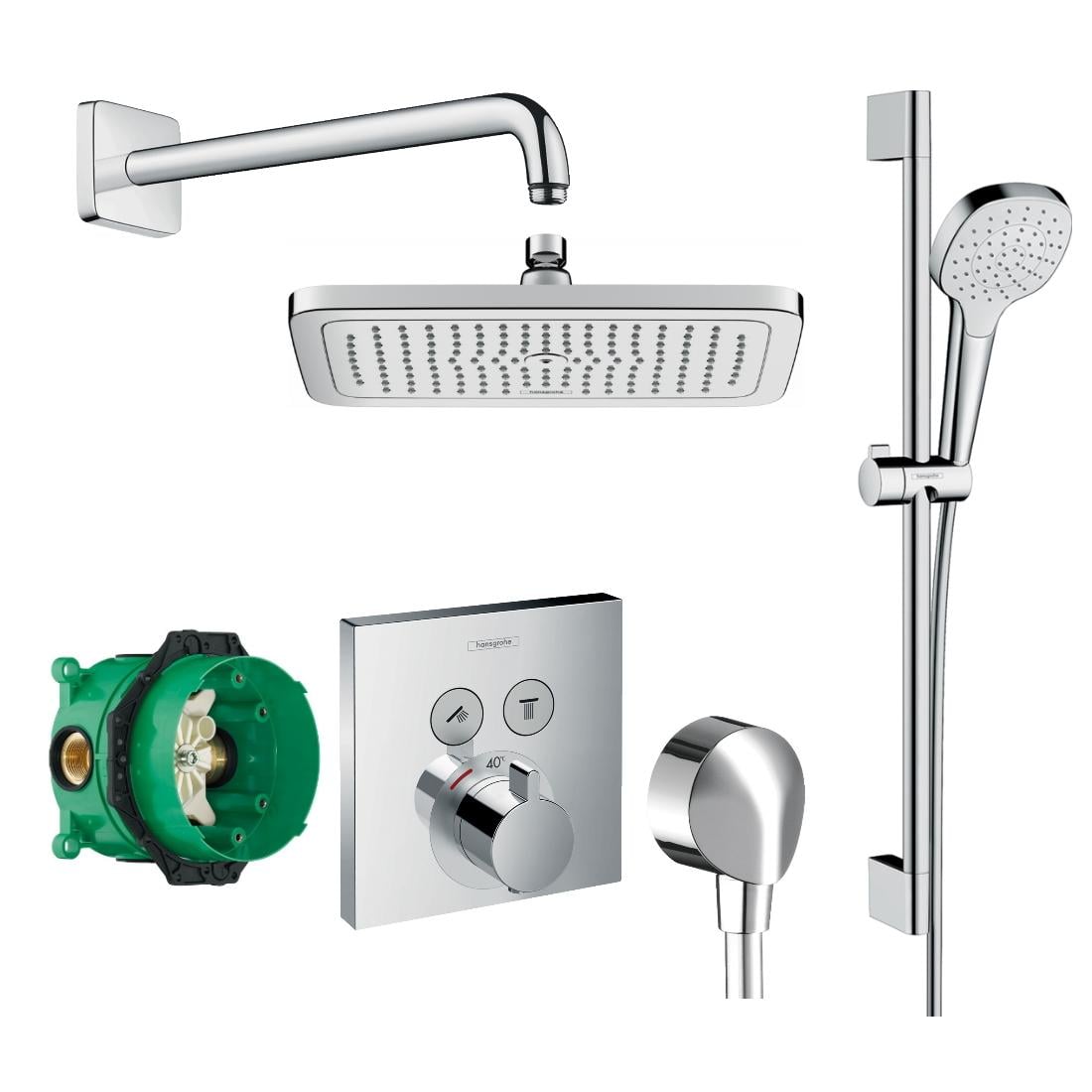 Душевая система скрытого типа Hansgrohe SELECT 1202019 Хром (73367)