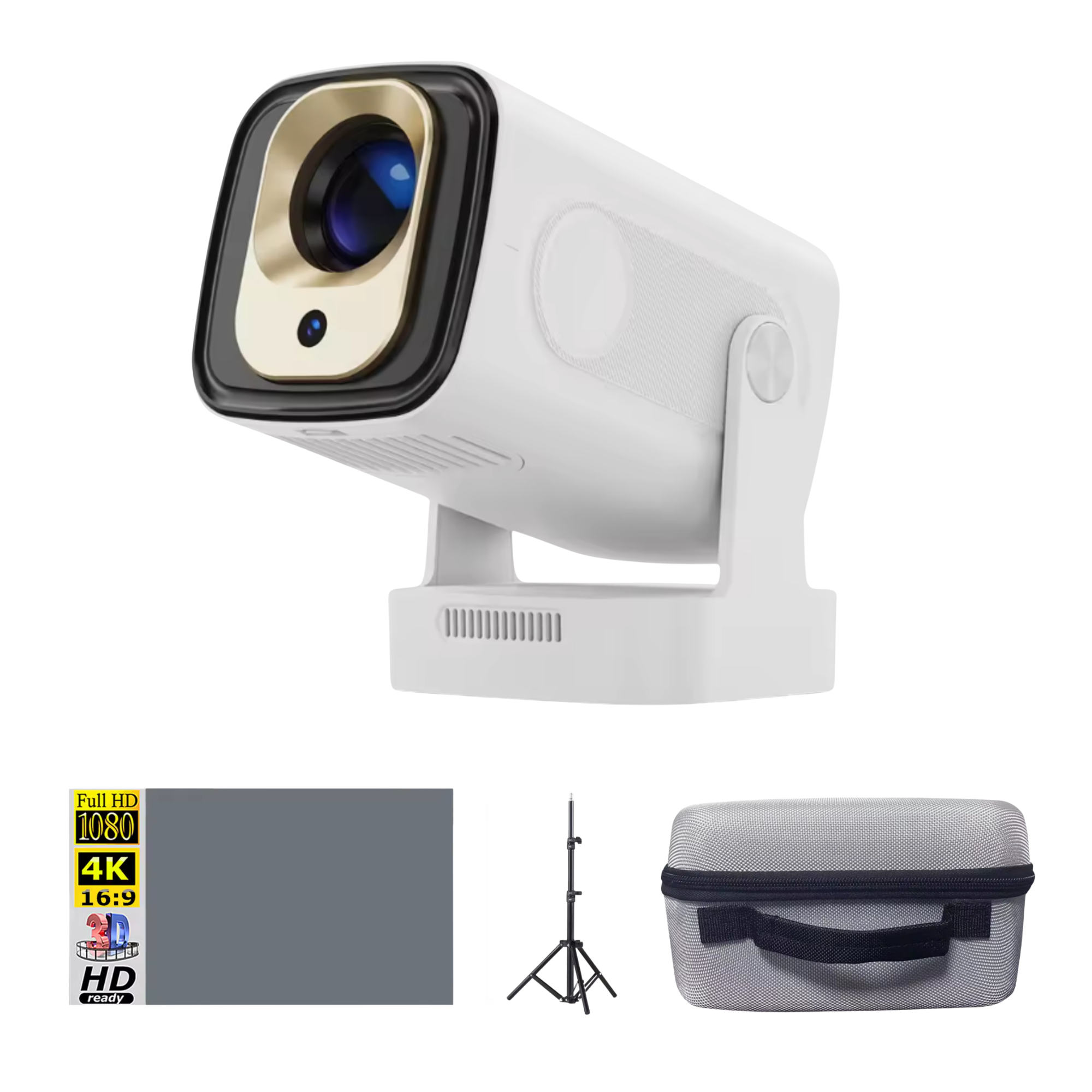 Комплект для домашнего кинотеатра проектор Magcubic HY310/экран 100"/штатив 1,1 м/кейс для проектора (26428572)