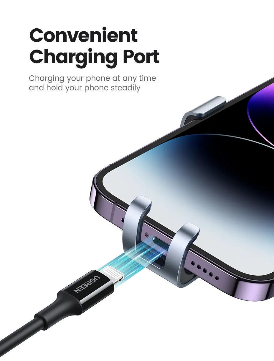 Держатель автомобильный UGREEN с крючком 360° Черный (15223) - фото 7