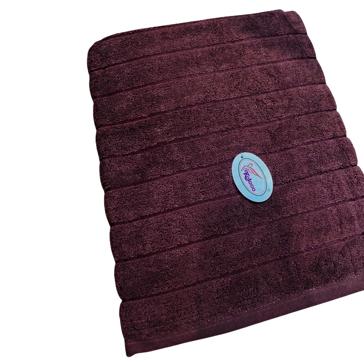 Полотенце для лица Koloco Объемные полосы махра 50х100 см Темно-коричневый (41189)