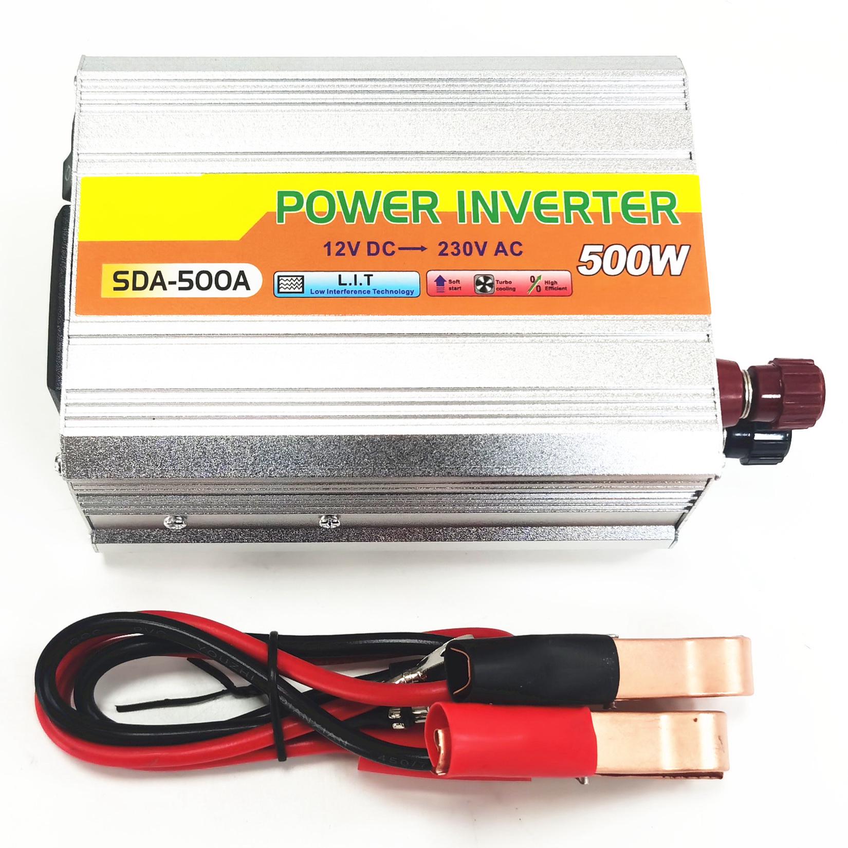 Перетворювач напруги SDA-500A з модифікованим синусом 12V-220V 500W (88101) - фото 1