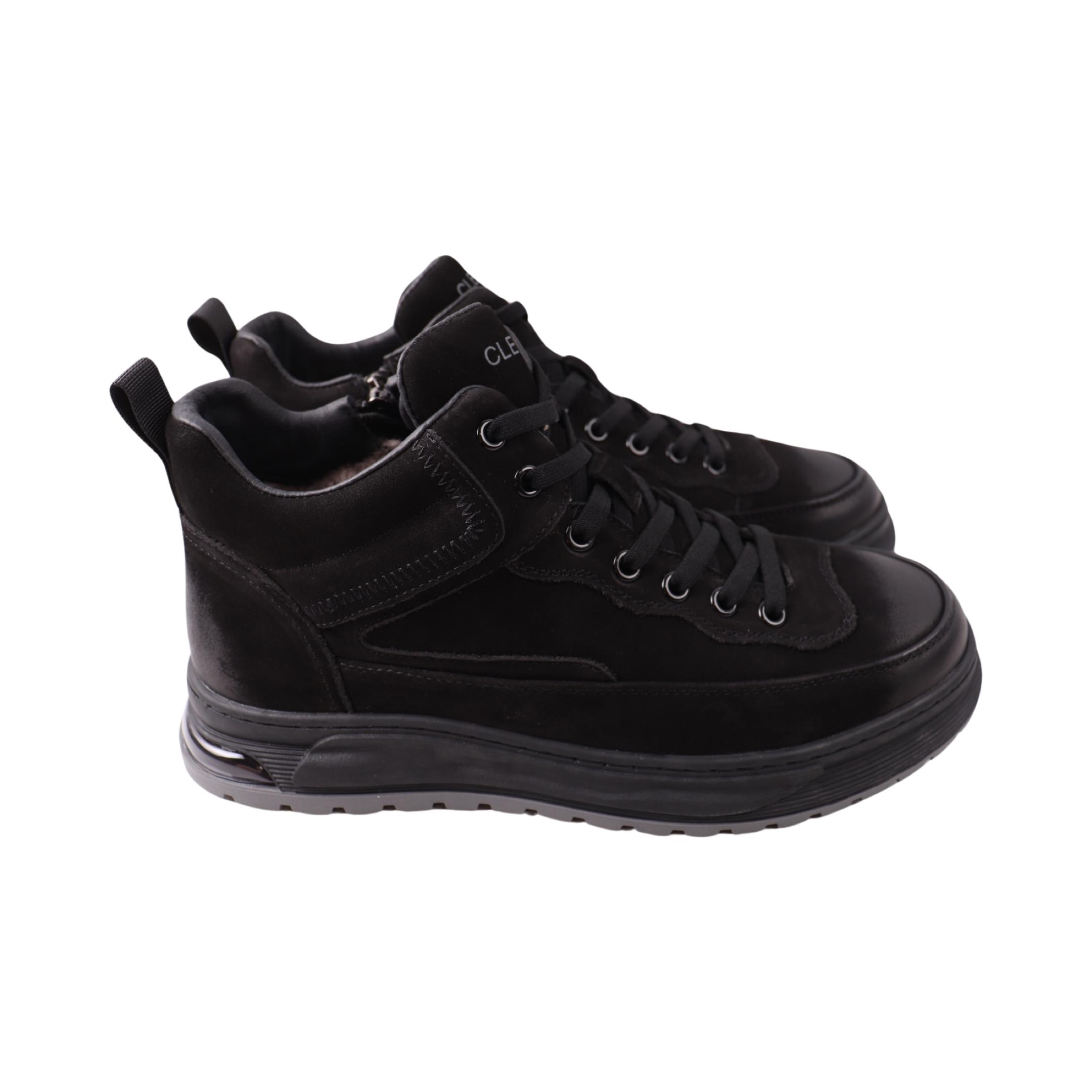 Ботинки мужские Clemento натуральный нубук р. 42 Черный (68-24ZHS)