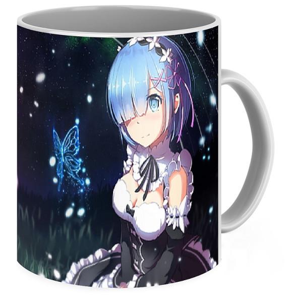 Чашка GeekLand Жизнь с нуля в альтернативном мире Re:Zero бабочки (RZ.02.06)