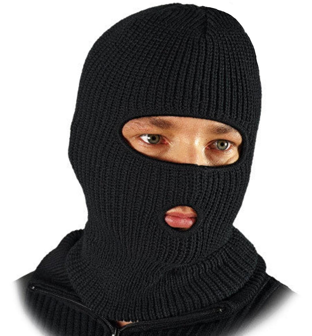 Балаклава маска в'язана унісекс Чорний Балаклава маска в'язана унісекс Чорний