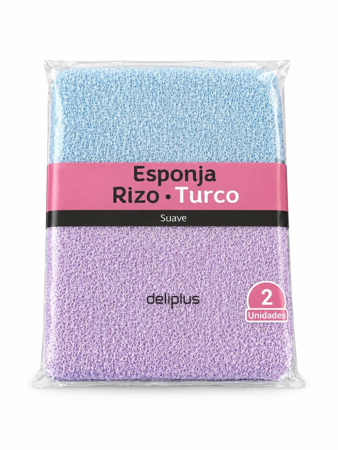 Мочалки душевые Deliplus Esponja Rizo Turco Suave 2 шт.