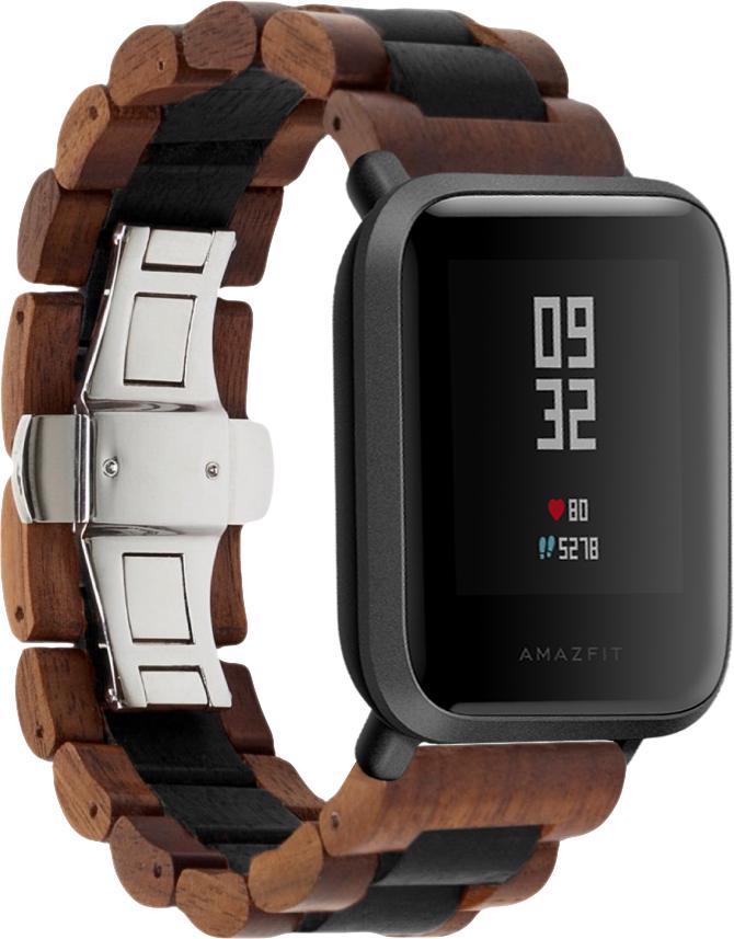 Ремешок деревянный WoodLock для Amazfit Bip Black/Brown (28281-26)