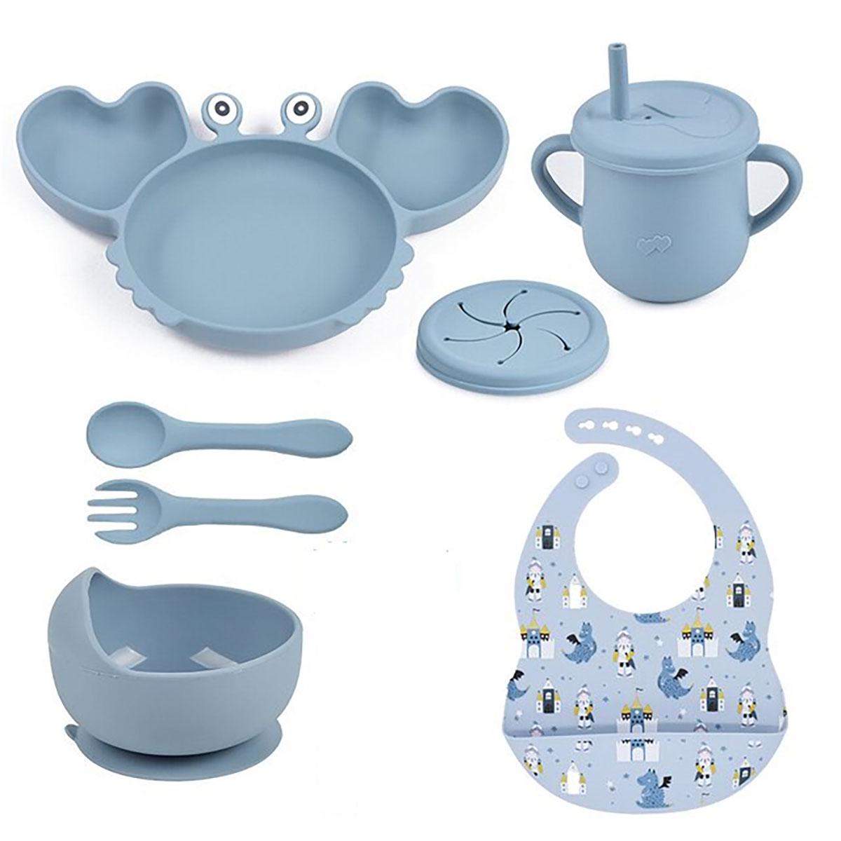 Набір посуду Краб KRP Y21 з принтом силіконовий замок (62480)