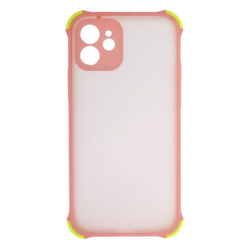 Силиконовый Чехол Накладка Avenger Armor with Frame для iPhone 12 Розовый - фото 1