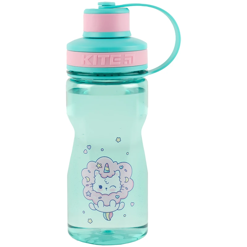 Бутылочка для воды KITE Rainbow Catcorn 500 мл Бирюзовый (K24-397-2)