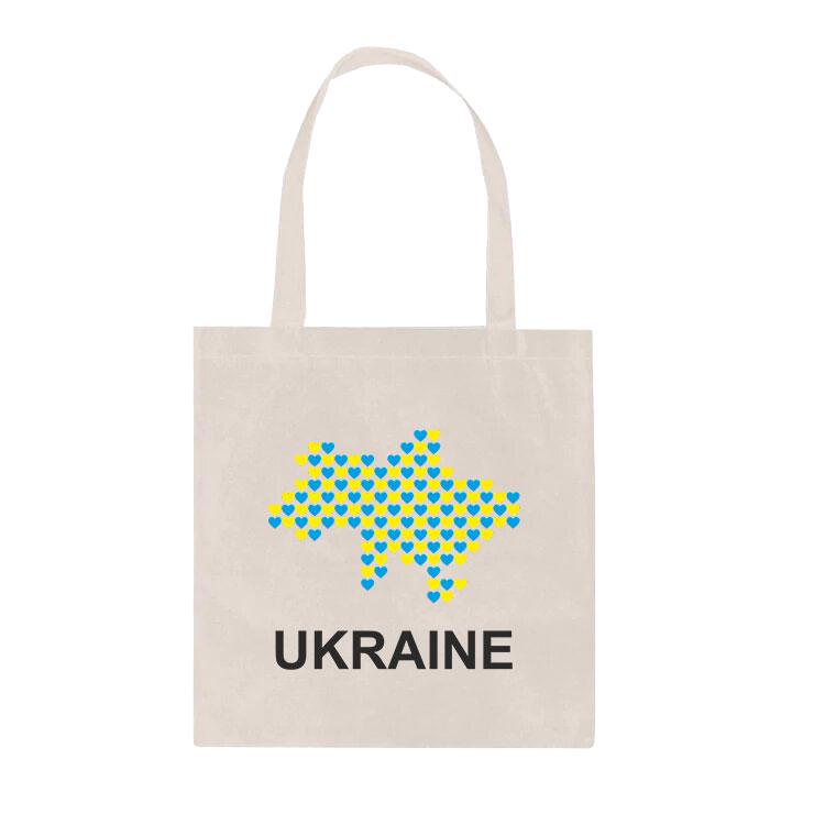 Эко-сумка шопер с принтом UKRAINE повседневная Белый
