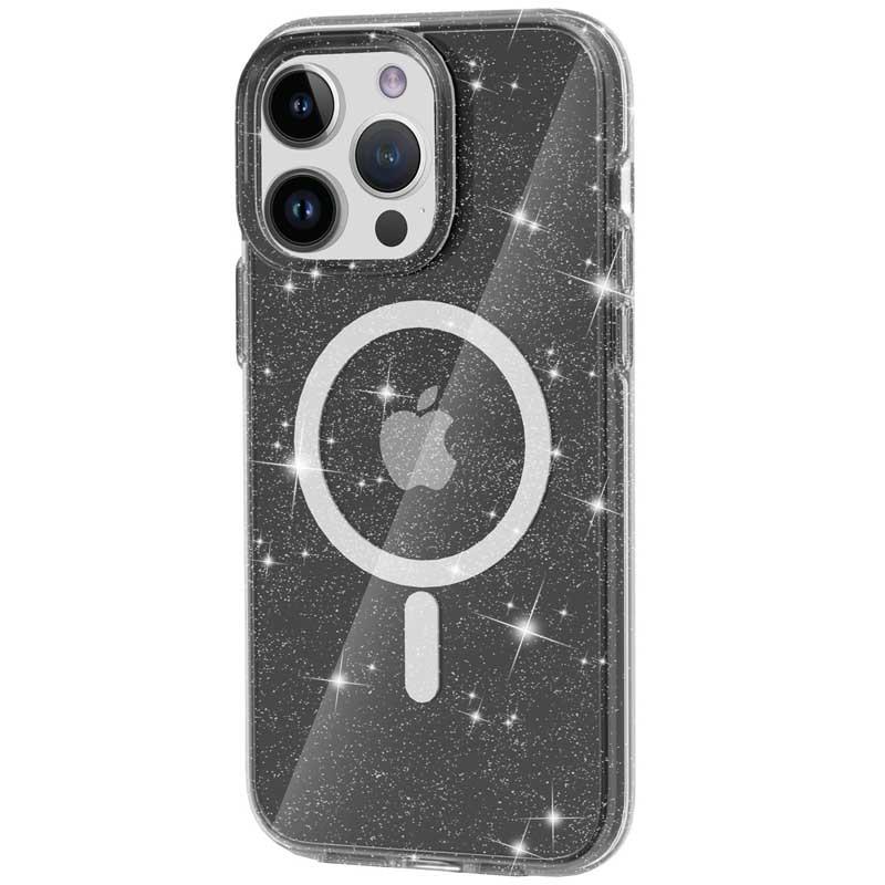 Противоударный Чехол Epik для Apple iPhone 12 Pro Max (6.7") Galaxy Sparkle (MagFit) TPU Black+Glitter