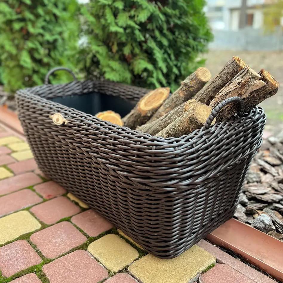 Дровница для печи из ротанга 65 л (27709755)