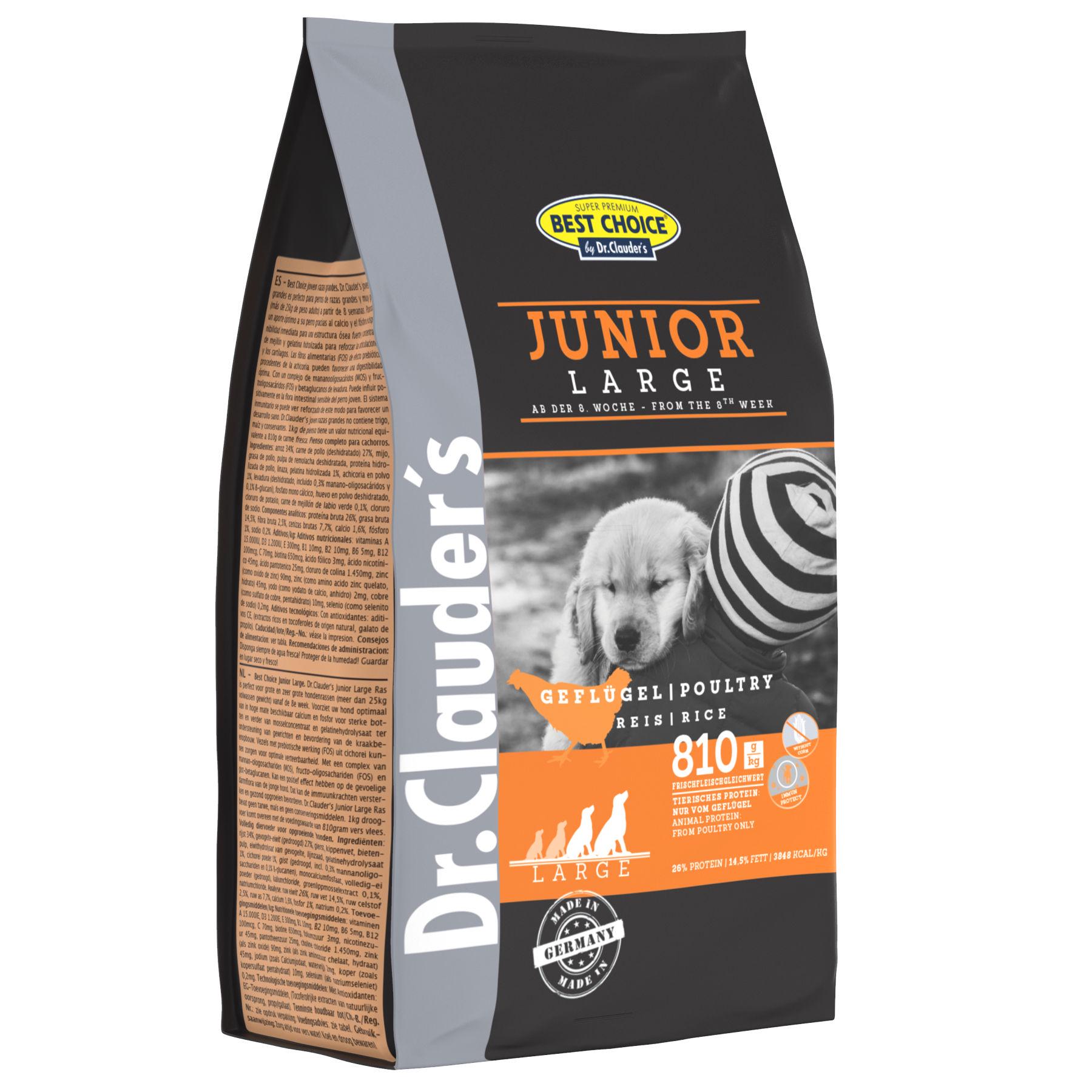 Корм сухой для щенков Dr.Clauder's Best Choice Junior Large 350 г (12664999)