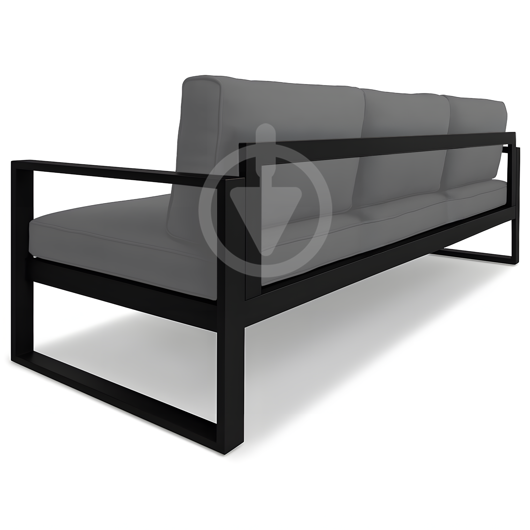 Диван металлический AVVS Бостон лофт с подлокотниками велюр 160 см Светло-серый - фото 3 Диван металлический AVVS Бостон лофт с подлокотниками велюр 160 см Светло-серый - фото 3