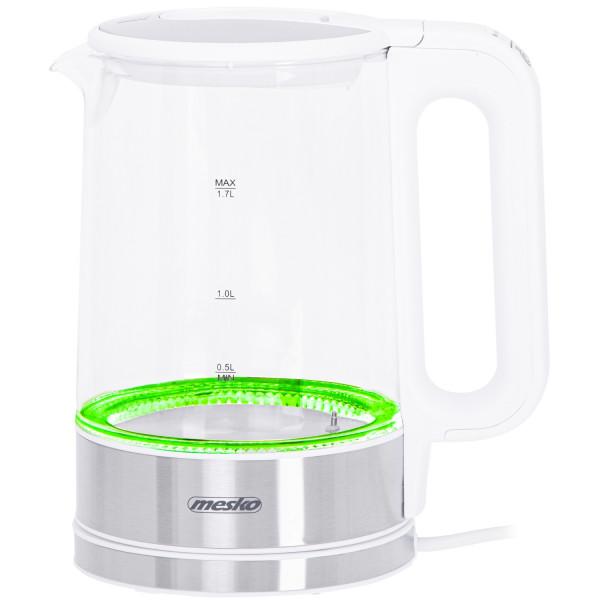 Электрочайник Mesko MS 1301 стеклянный с установкой температуры 2200 Вт 1,7 л White (MS1301W) - фото 2 Электрочайник Mesko MS 1301 стеклянный с установкой температуры 2200 Вт 1,7 л White (MS1301W) - фото 2