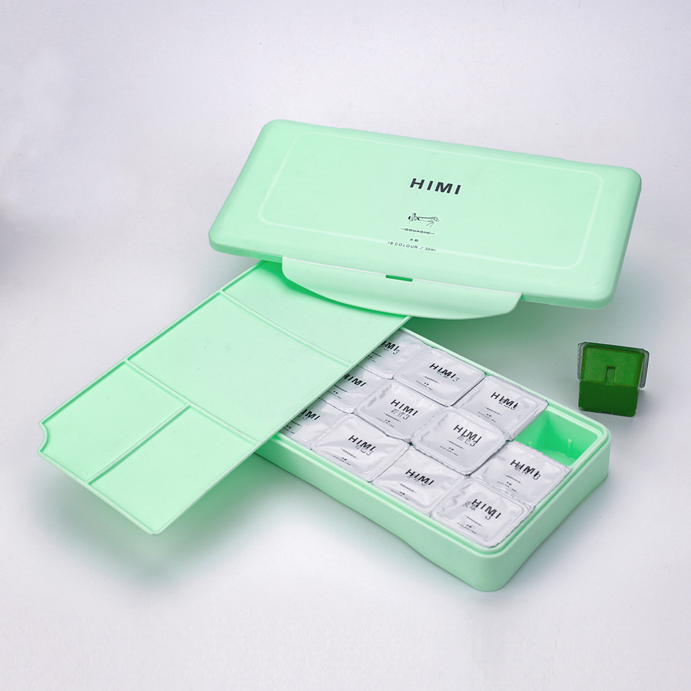 Художественная Гуашь HIMI 18 цветов 540 мл желтая коробка - фото 5 Художественная Гуашь HIMI 18 цветов 540 мл желтая коробка - фото 5