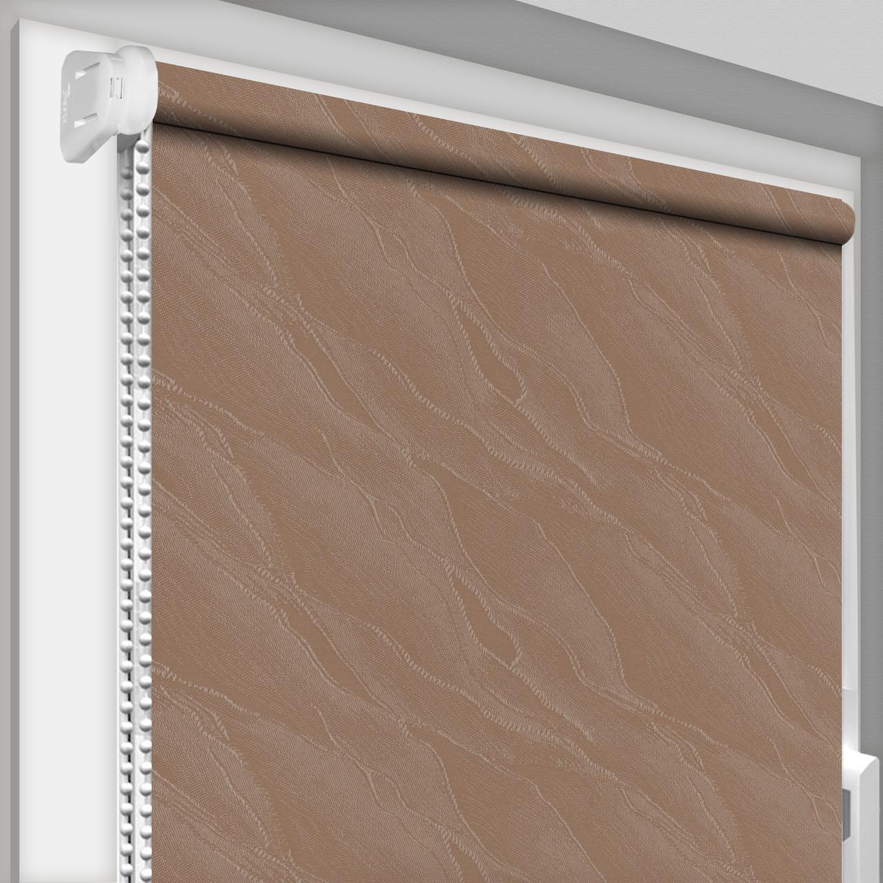 Рулонная штора DECO SHARM Вода 1827 открытого типа Коричевый 675x1700 мм Коричневый (voda1827-16)