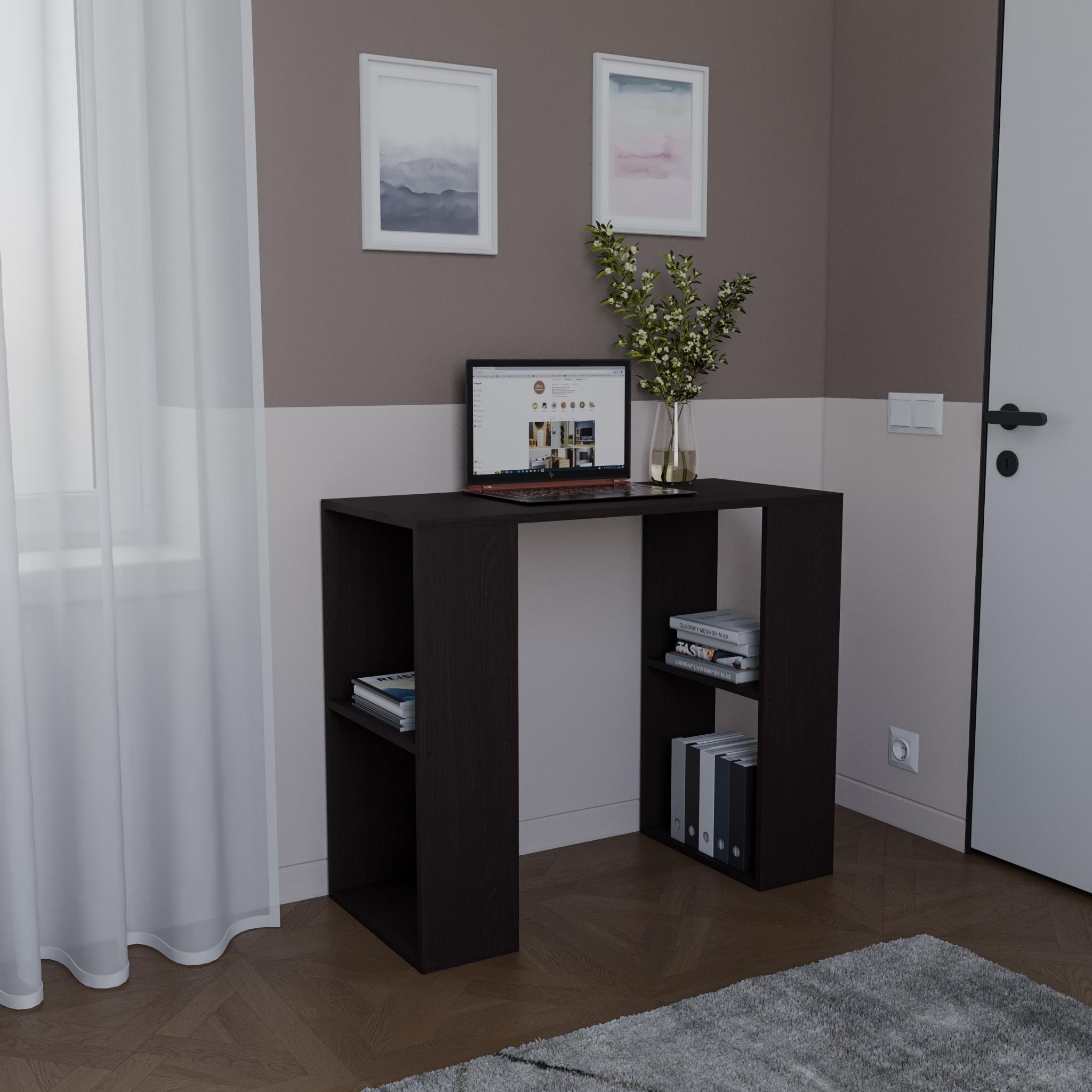 Комп'ютерний стіл з полицями 900х756х400 мм Венге (S-11) - фото 2 Комп'ютерний стіл з полицями 900х756х400 мм Венге (S-11) - фото 2