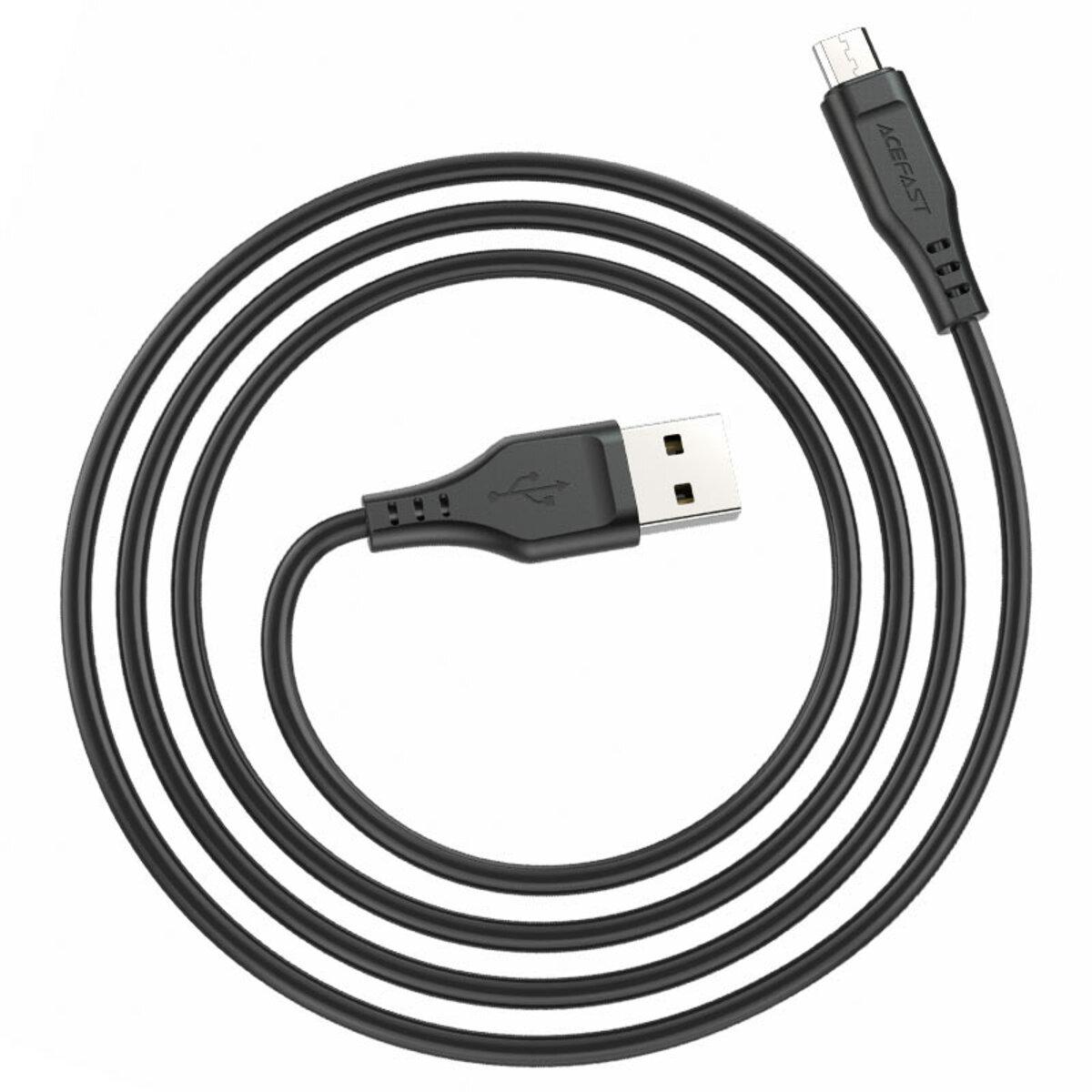 Кабель Acefast AFC3-09B USB to micro-USB 1,2 м Black (10441262)