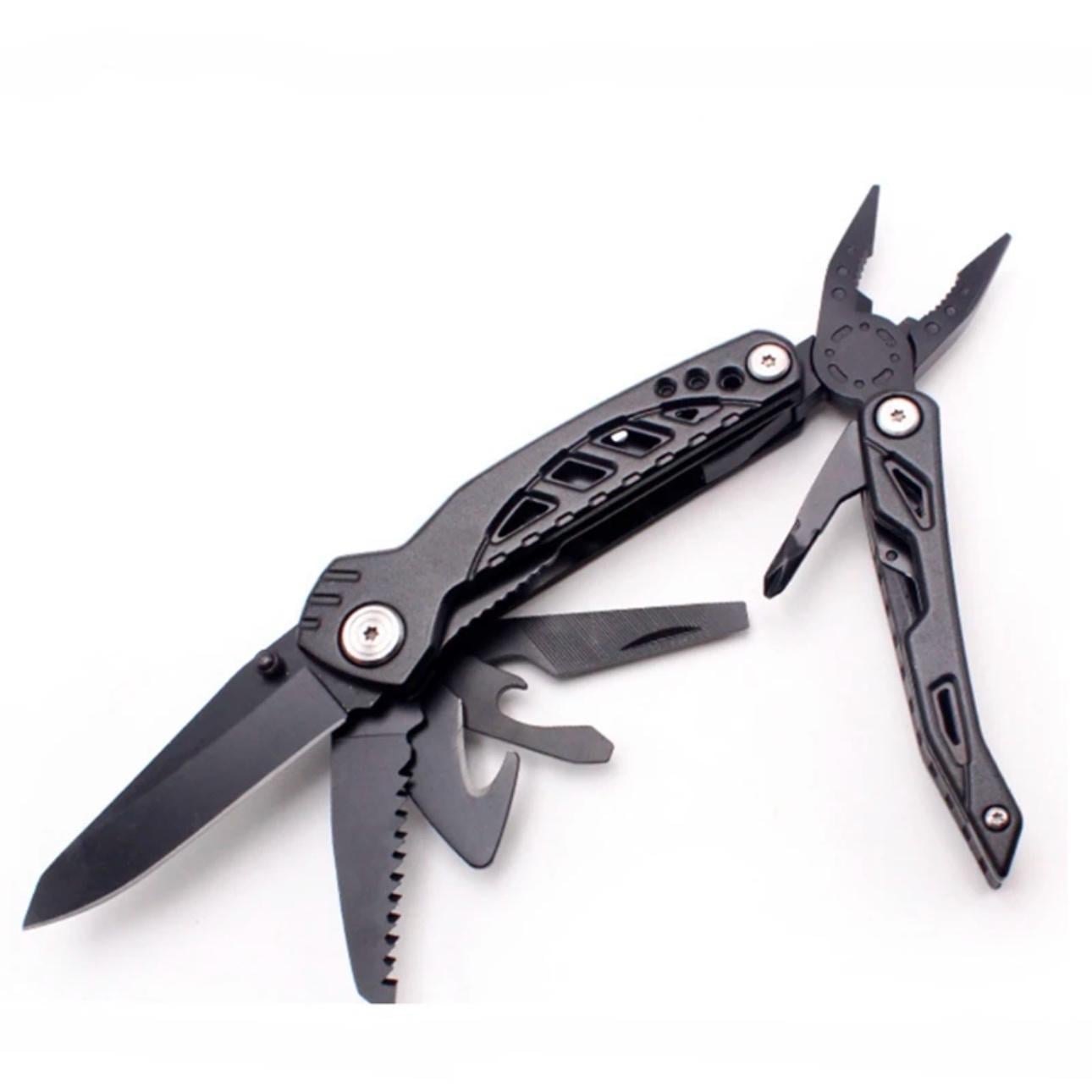 Мультитул GERMAN-5329 7в1 нержавіюча сталь з чохлом на пояс Чорний (33387059)