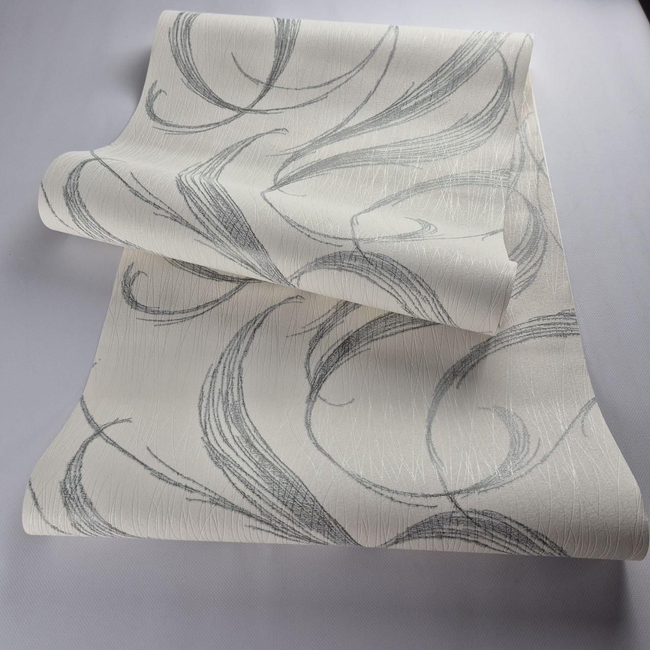 Обои виниловые Marburg 53436 0,53х10,05 м Молочный с серым (29784823) - фото 3