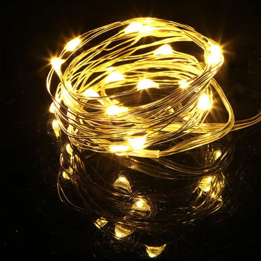 Гирлянда светодиодная роса на батарейках статический режим 20 LED IP44 2 м Теплый белый - фото 4 Гирлянда светодиодная роса на батарейках статический режим 20 LED IP44 2 м Теплый белый - фото 4