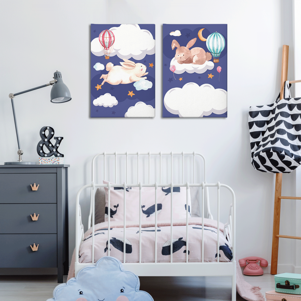 Модульная картина Malevich Store Funny Bunny из двух частей 153x100 см (MK21204)