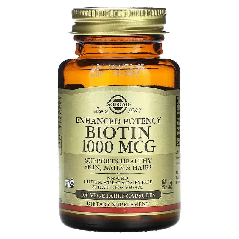 Вітаміни Solgar Biotin 1000 мкг 100 капс.