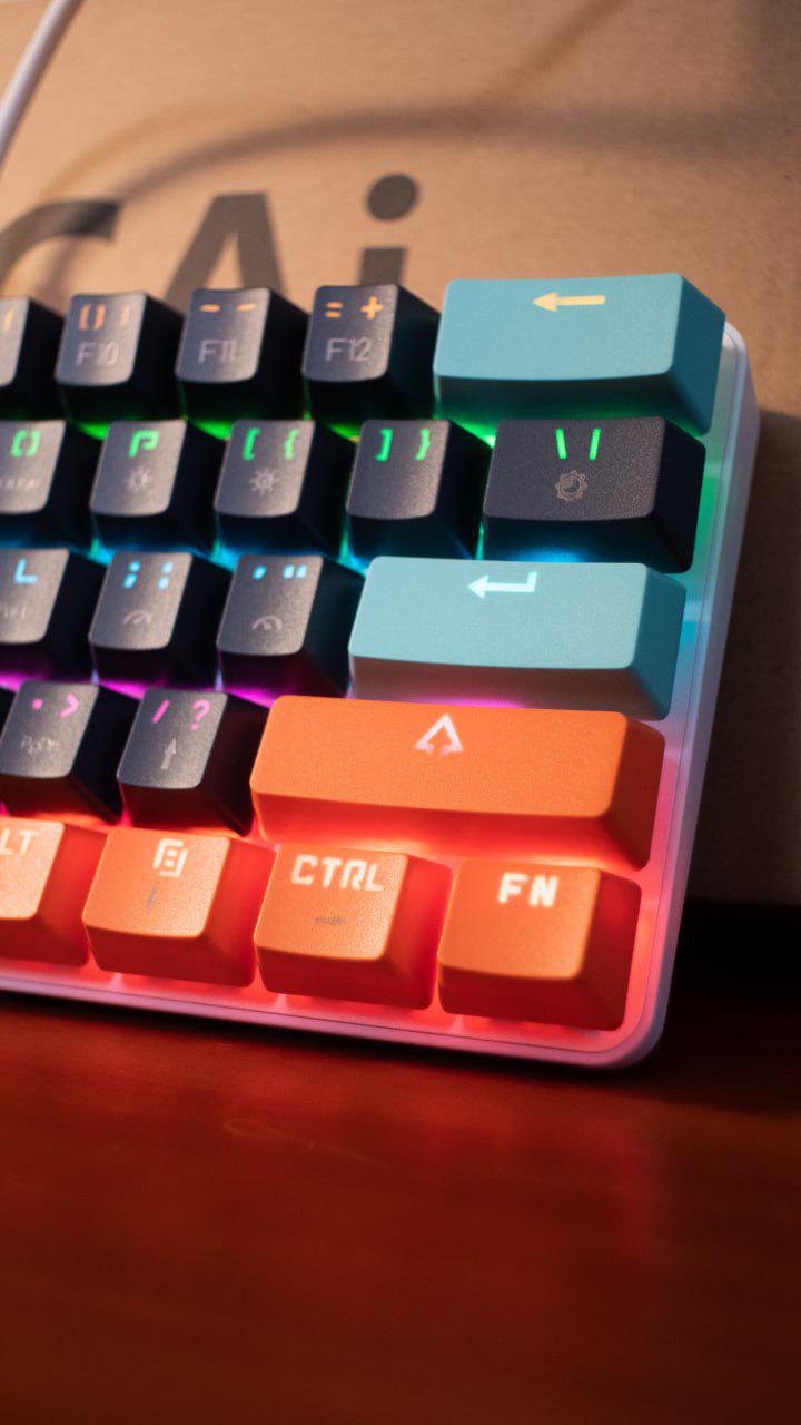 Клавиатура игровая механическая MUCAI MKA610 с красными переключателями 61 клавиша USB съемный кабель (27730416) - фото 4 Клавиатура игровая механическая MUCAI MKA610 с красными переключателями 61 клавиша USB съемный кабель (27730416) - фото 4