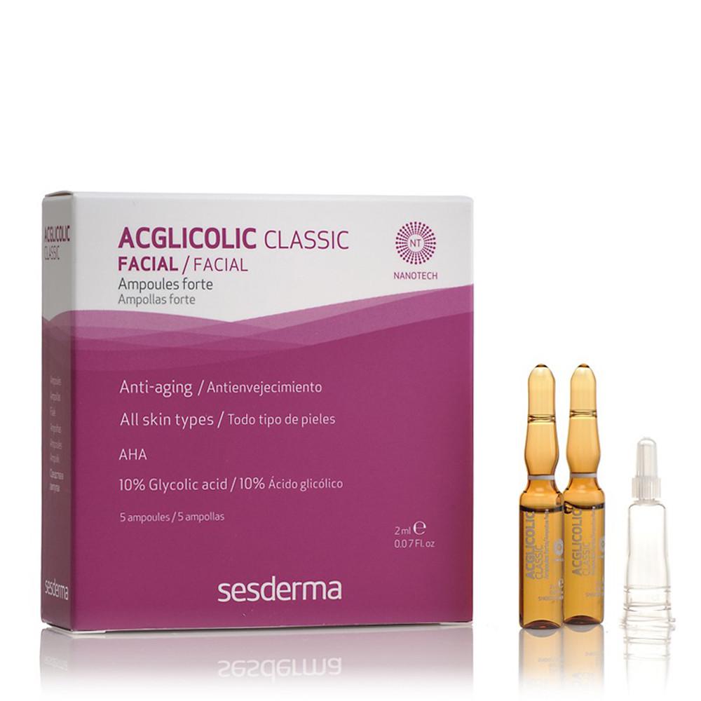 Ампулы с гликолевой кислотой SeSDerma Acglicolic Classic Forte 5x2 мл Ампулы с гликолевой кислотой SeSDerma Acglicolic Classic Forte 5x2 мл