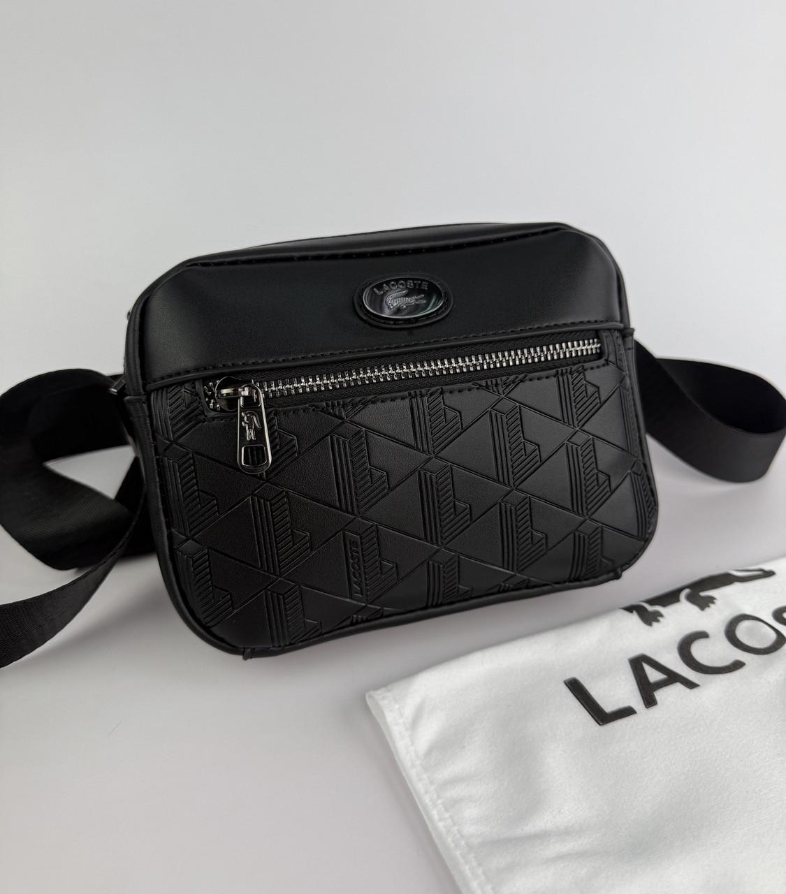 Барсетка через плече Lacoste monogram Чорний