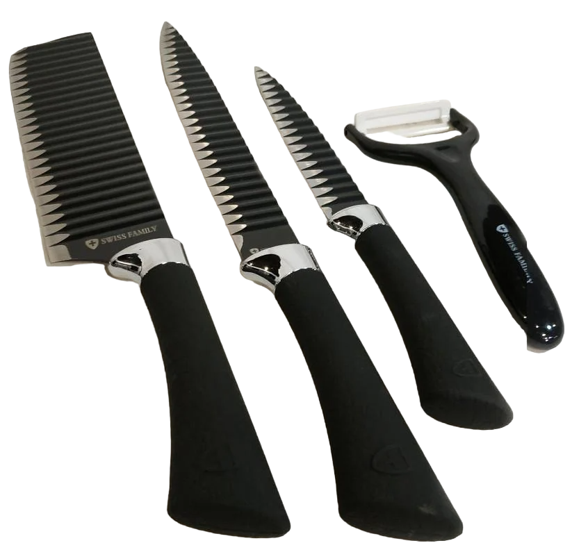 Набір ножів універсальний Swiss Family SF-0239 з нержавіючої сталі 4 пр. (1832235380)