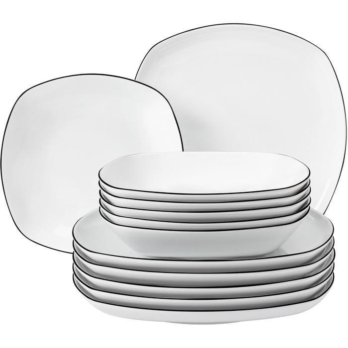 Сервиз обеденный Seltmann Weiden Black Line Lido из 12 предметов (SW-4052212088235) Сервиз обеденный Seltmann Weiden Black Line Lido из 12 предметов (SW-4052212088235)