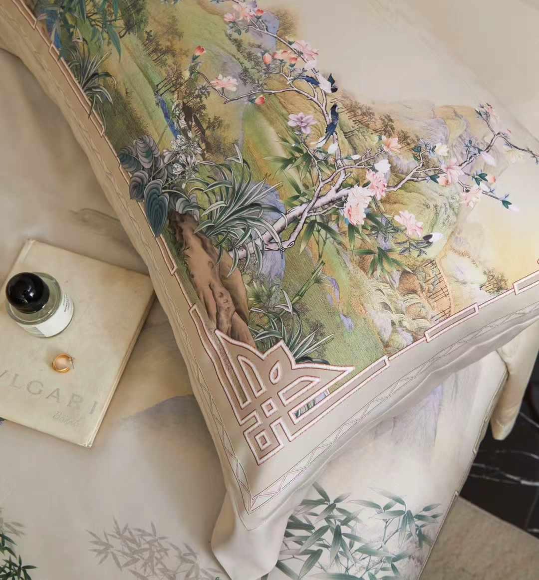 Комплект постельного белья Цветы с одеялом тенсел семейный (70122) - фото 6 Комплект постельного белья Цветы с одеялом тенсел семейный (70122) - фото 6