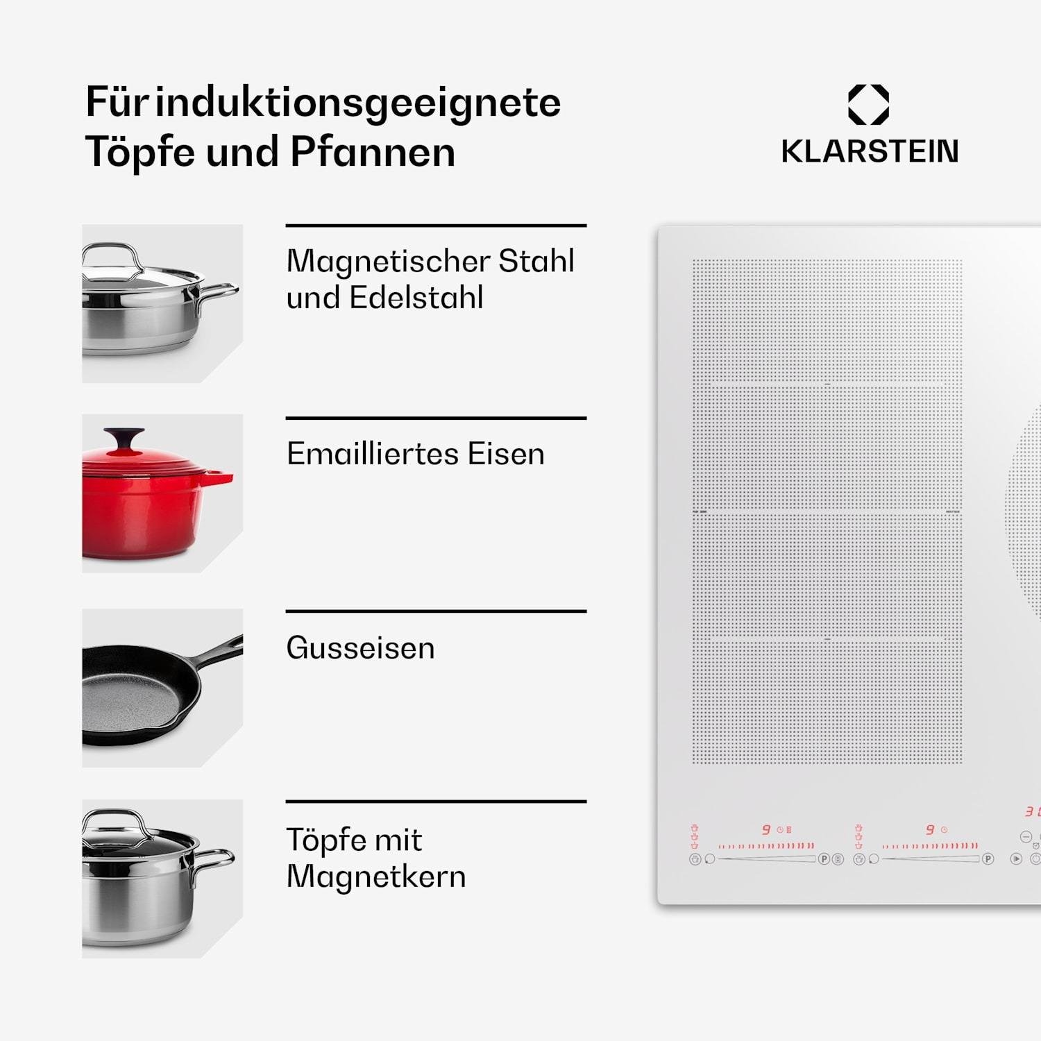 Варочная поверхность KLARSTEIN Masterzone гибридная индукционная 77 см (10045793) - фото 6 Варочная поверхность KLARSTEIN Masterzone гибридная индукционная 77 см (10045793) - фото 6