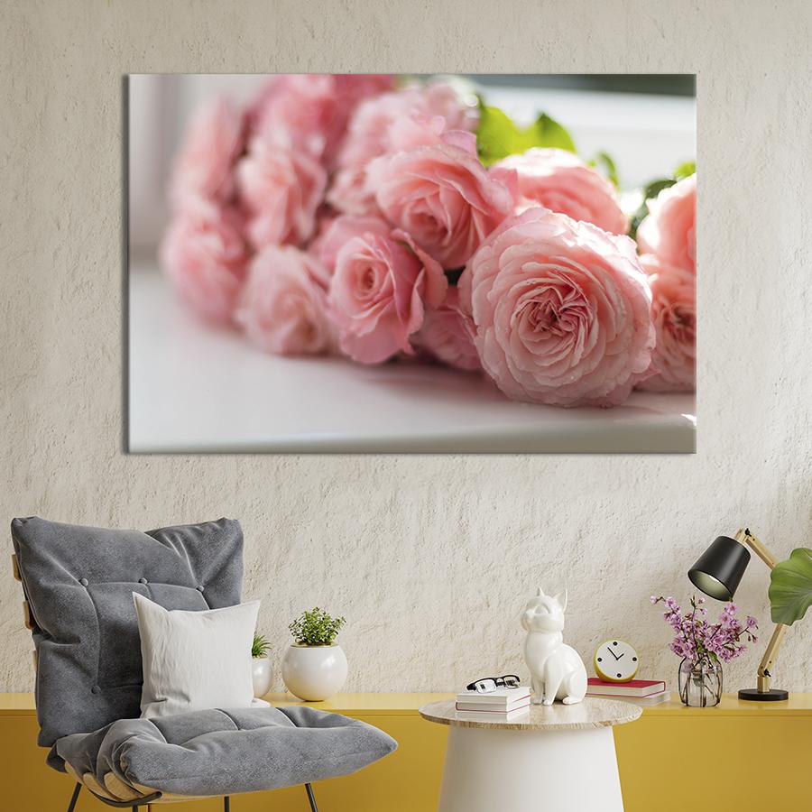 Картина на холсте Розы миндального цвета 75x50 см (960-1)