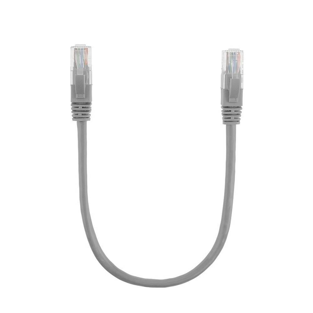 Патч-корд литий Ritar UTP RJ45 Cat,5e 0,25 м Cu мідь Сірий
